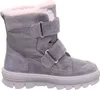 A single gray boot with pink trim is shown against a white background. Voir les images du produit
