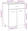 vidaXL Hängeschrank Schwarz Eichen-Optik 60 x 46 x 81,5 cm Produktbild-Vorschau 8
