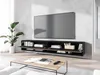 A modern living room with a wall-mounted TV stand and a large television. Anteprima dell’immagine prodotto