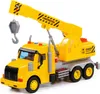 Kranwagen Kinder Spielzeug LKW PROFI gelb Schwungrad Produktbild-Vorschau 1