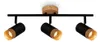 Spotlight, black, with wood, excl. 3xGU10/max.9W Produktbild-Vorschau 1