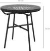 Gartentisch Boho-Stil Outdoor Beistelltisch, PE-Rattan, Produktbild-Vorschau 5