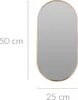 Goldener ovaler Wandspiegel 50x25 cm Produktbild-Vorschau 12