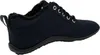 A side view of a dark blue shoe with black trim and laces. Produktbild-Vorschau