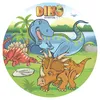 Dino Tortenaufleger aus Oblaten 20 cm - Einheitsgröße Produktbild-Vorschau 3