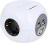 Steckdosen Würfel induktives Laden & USB  A+C, 1,4 m, weiß Produktbild-Vorschau 1