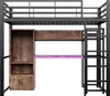 Łóżko piętrowe, 90×200 cm, metalowe łóżko z oświetleniem Podgląd zdjęcia produktu 8