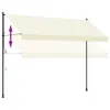 vidaXL Wysuwana markiza kremowa 350x150 cm tkanina i stal Podgląd zdjęcia produktu 8