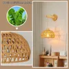 Mckalen Rieten wandlamp, hout, E27, vintage houten wandlamp Productafbeelding-voorbeeld 7