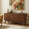 Sideboard TIVOLI skandinavischen Design Kastanien dunkel Produktbild-Vorschau 1