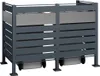 A product shot of a double metal trash bin enclosure. Náhled obrázku produktu
