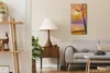 Küche Wohnzimmer Wand Leinwand Uhr 30x60 Gemälde Wald Bäume Produktbild-Vorschau 3