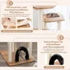 Collage of images and text highlighting features of a cat tree. Produktbild-Vorschau
