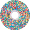 A colorful, speckled foam roller on a white background. Voir les images du produit