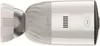 A close-up, top-down view of a white and gray security camera with a black end. Produktbild-Vorschau