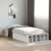 vidaXL Postel White 100x200 cm Dřevěný materiál Náhled obrázku produktu 2