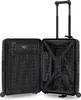 An open black suitcase with its interior visible, standing on a white background. Podgląd zdjęcia produktu