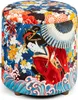 Excelsa Kimono velours et bois pouf de rangement 39x39x43 Voir les images du produit 9