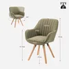 Meubles Cosy 2er-Set bequeme Esszimmerstühle aus grünem Produktbild-Vorschau 6