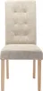 Stuhl 6er-Set - Stoff & Holz - Beige - VILLOSA Produktbild-Vorschau 4