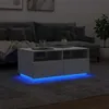 vidaXL Konferenční stolek s LED světly bílý 90x49x40 cm Náhled obrázku produktu 5