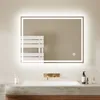 EMKE LED Badspiegel 80x60cm mit Beleuchtung 3 Lichtfarbe Produktbild-Vorschau 1
