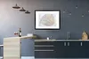 MuchoWow® Gerahmtes Poster Paris - Karte - Lila 80x60 cm - Produktbild-Vorschau 5