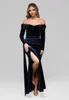 Abendkleid LA-OM-DLR254 - navy XS Produktbild-Vorschau 3