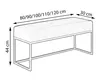 AX LIVING Assise Banc Acciarolli 90 cm - Gris, pietement Voir les images du produit 2