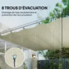 Outsunny Toile de toit de rechange pour pergola toile de Voir les images du produit 6