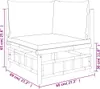 7-tlg. Garten-Lounge-Set mit Cremeweißen Kissen Bambus Produktbild-Vorschau 8