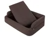 A brown dog bed with a cushion partially lifted, shown against a white background. Anteprima dell’immagine prodotto
