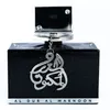 A black perfume bottle with silver Arabic calligraphy and text at the bottom, set against a white background. Náhľad obrázku produktu