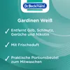 Marketing image for Dr. Beckmann Gardinen Weiß, highlighting product benefits. Podgląd zdjęcia produktu