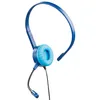 A blue headset with a microphone is shown against a white background. Produktbild-Vorschau