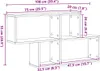 vidaXL Wandregal mit Regal Wandmontiert Braun Holzwerkstoff Produktbild-Vorschau 8