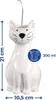 A white ceramic cat-shaped humidifier with a metal wick. Podgląd zdjęcia produktu