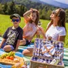 Wiklinowy kosz koszyk piknikowy 4 osób sztućce kieliszki Podgląd zdjęcia produktu 19
