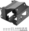 A black metal winch mount bracket and hardware are shown against a white background. Podgląd zdjęcia produktu
