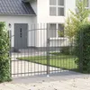 vidaXL Doppeltor WOERDEN 299,5 x 224,5 cm Stahl Grau Produktbild-Vorschau 2