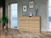 Komoda Malwa M8 140 cm z 8 szufladami w kolorze sonoma Produktbild-Vorschau 6