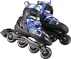 A pair of black and blue inline skates are shown against a white background. Voir les images du produit