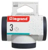 Verteiler Schuko Mehrfach Steckdos 3X Shuko T-Form weiß NEU Anteprima dell’immagine prodotto 5