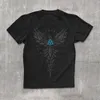 Herren T-Shirt Rabe Munin Raven Odin Valknut Valhalla Produktbild-Vorschau 3