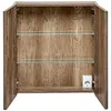 Spiegelschrank 60cm mit LED PUEBLA-56-TAUPE in taupe mit Produktbild-Vorschau 3