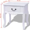 vidaXL Table de nuit blanc MDF Voir les images du produit 3