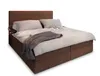 A bed with bedding and a throw blanket, shown against a white background. Produktbild-Vorschau