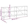 vidaXL Konsolentisch Grau Sonoma 200x30x75 cm Holzwerkstoff Produktbild-Vorschau 10