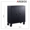 AREBOS Aktenschrank 90x90x40 cm Büroschrank Lagerschrank Produktbild-Vorschau 2