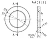 Maniglia per porte scorrevoli SOTECH TEYO Ø 70 x 8 mm Anteprima dell’immagine prodotto 3